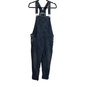 GAP Relaxed Denim Overalls Womens Medium Blue Adjustable Straps Bib Pocket NWT